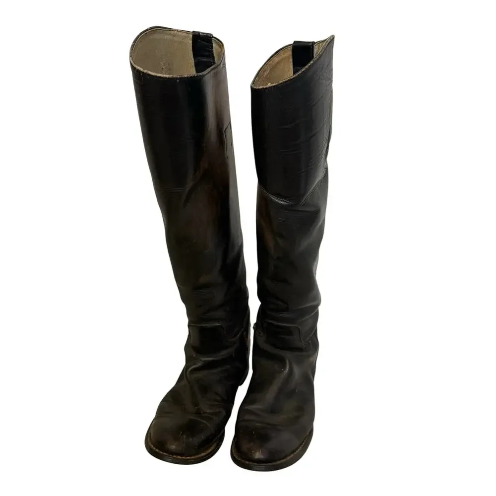 Vintage USA Tall Riding Boots Slim Calf Leather Equestrian 8